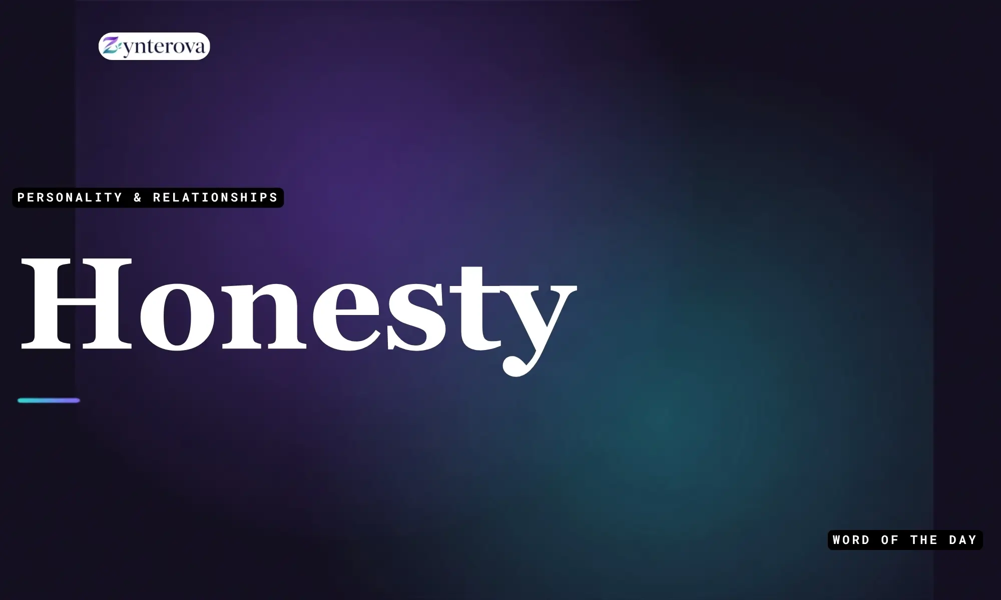 A chart listing synonyms for honesty with simple examples and meanings.