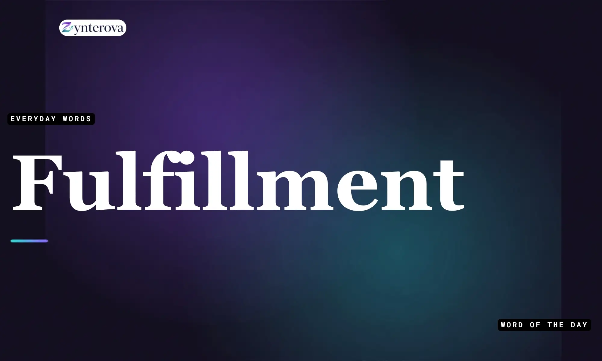 A complete chart displaying popular synonyms for fulfillment and their meanings.