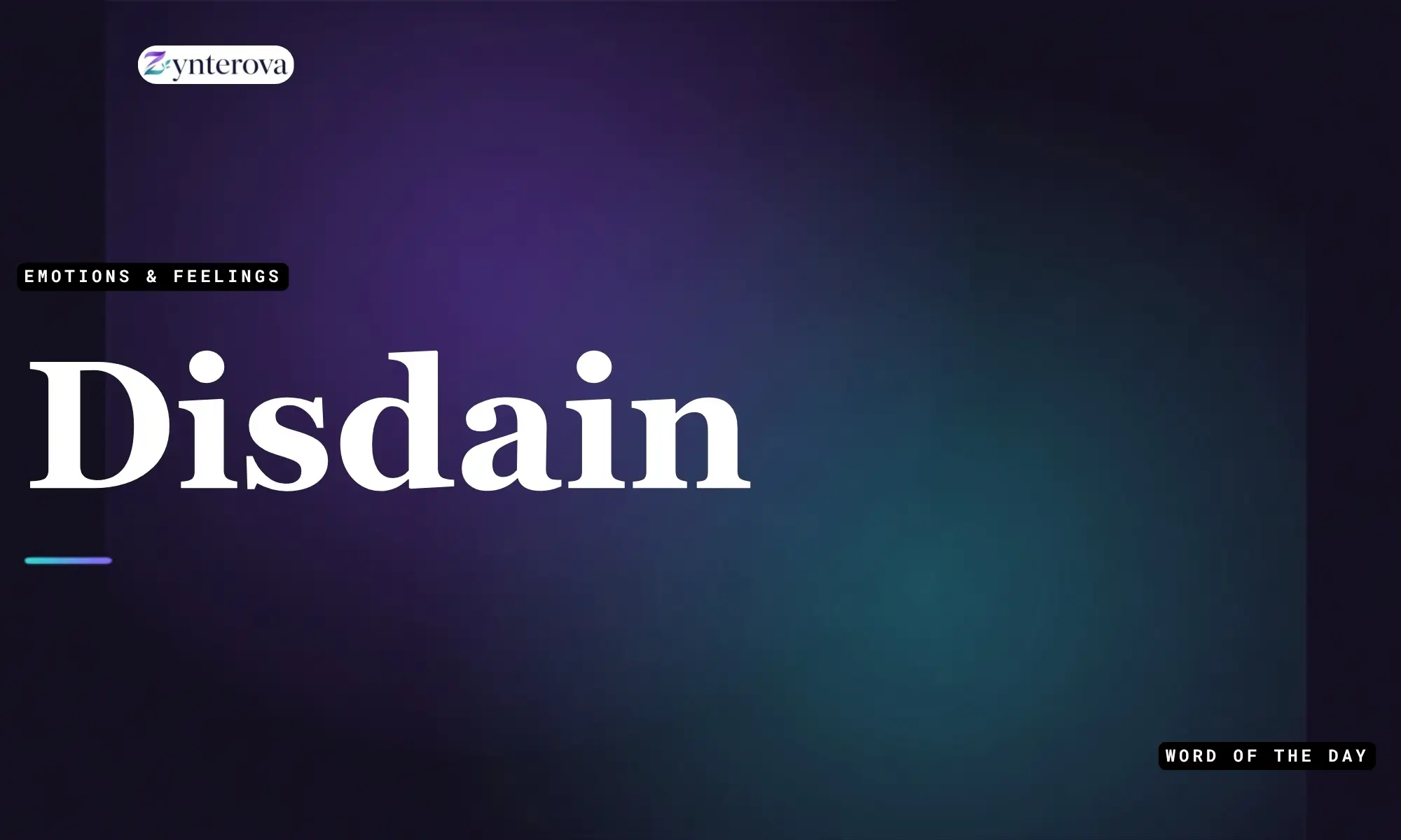 A comprehensive list of synonyms for disdain shown on a writing board.
