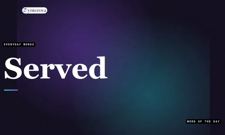 Synonyms for Served