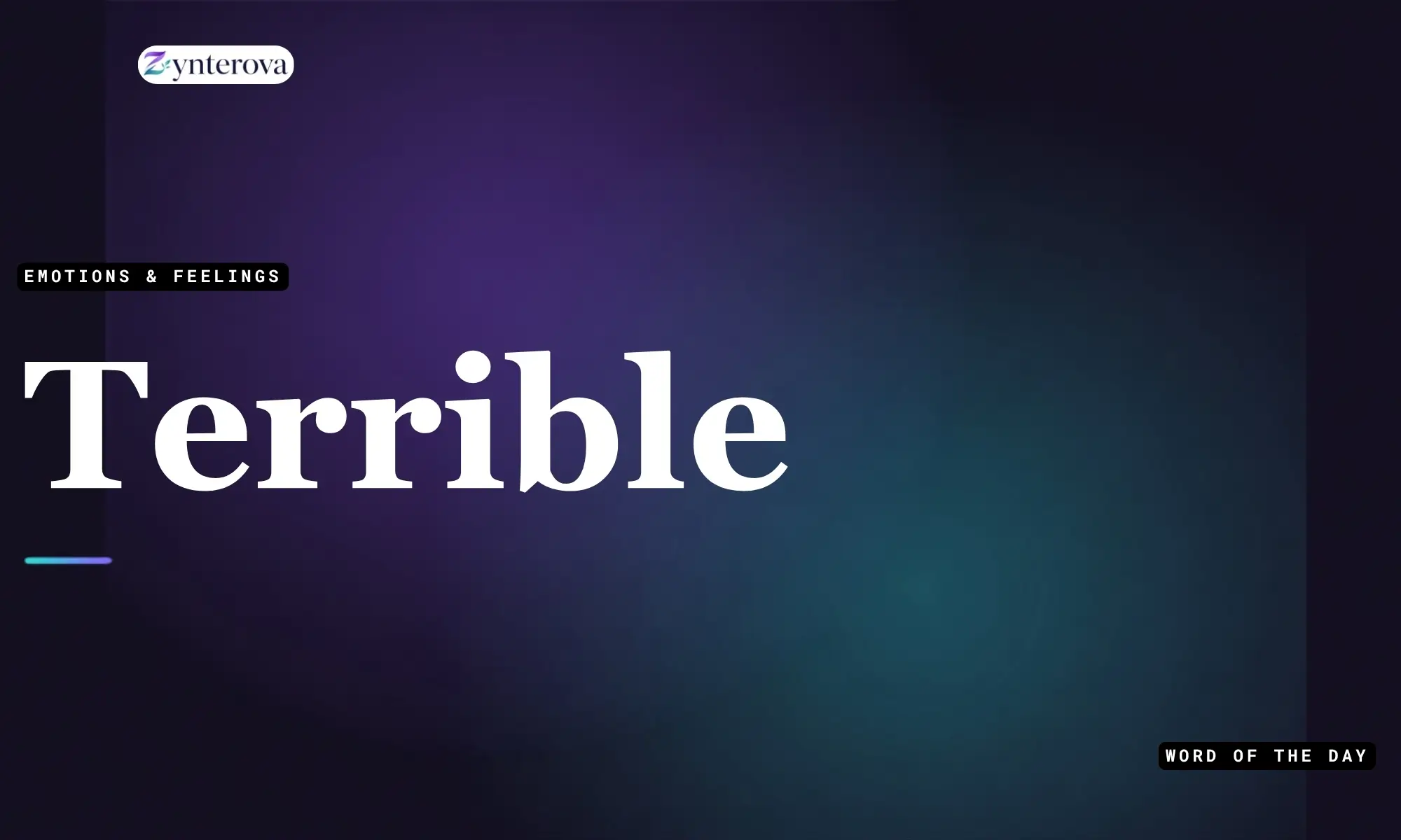 Synonyms For Terrible